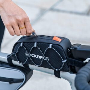 ROCKBROS Top Tube Bike Bag Bicycle Front Frame Bag Bike Accessories Pouch Compatible with iPhone 14/13/12 Pro Galaxy S22/S21