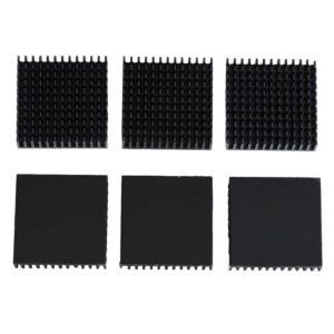 ESUMIC 20PCS 40mm x 40mm x 11mm Black Aluminum Heatsink Cooling Fin for Cooling MOSFET VRam Regulators VRM Stepper Driver