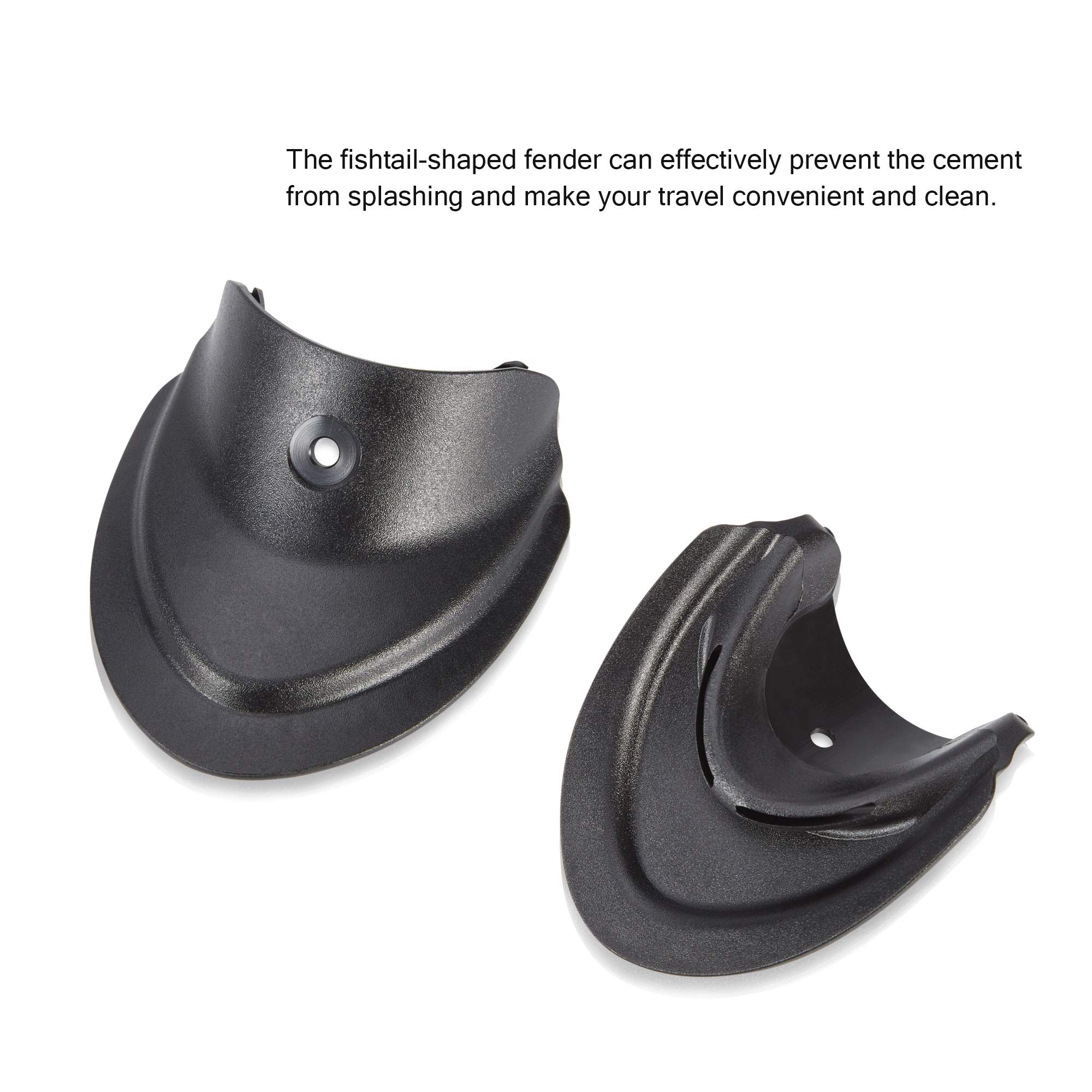 TOMALL Scooter Fender Brake Fender Fishtail Front Rear Splash-Proof Rubber Mudguard Bracket Accessories Compatible for Xiaomi Mijia M365/M365 Pro Electric Scooter