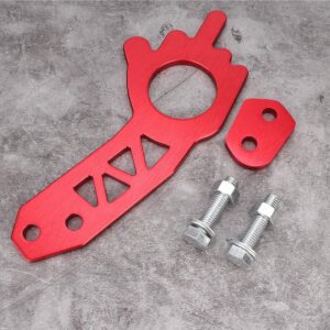 Tow Hook Ring,Universal Red Aluminium Alloy Car Truck Front Rear Tow Hook Ring Kit