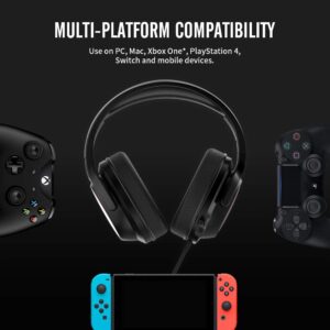 NUBWO N20 Stereo Gaming Headset with Detachable Noise Canceling Mic, Work from Home Headphones with mic for PS4, Xbox One, Nintendo Switch Lite, PC, Laptop, Mac