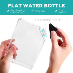 HEALLILY Flat Water Bottle Transparent Flat A5 Water Bottle Travel Outdoor Supplies