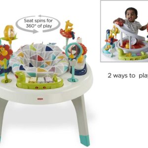 Fisher-Price Baby to Toddler Toy 3-in-1 Sit-to-Stand Activity Center with Playmat plus Music Lights and Spiral Ramp