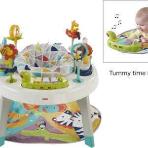 Fisher-Price Baby to Toddler Toy 3-in-1 Sit-to-Stand Activity Center with Playmat plus Music Lights and Spiral Ramp