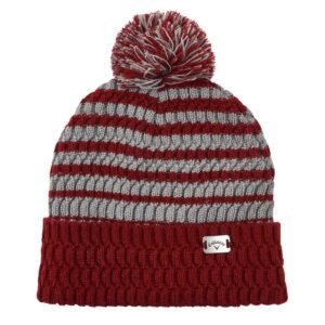 callaway golf knit pom beanie collection (cardinal)