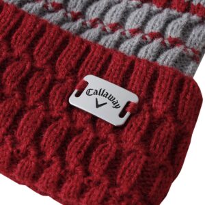 Callaway Golf Knit Pom Beanie Collection (Cardinal)