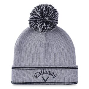 callaway golf knit classic beanie collection (charcoal/black)
