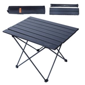 nice c camping table, camp table, folding table, beach table, roll up foldable collapsible, aluminum ultralight compact with carry bag for outdoor, picnic, cooking, festival, indoor, office