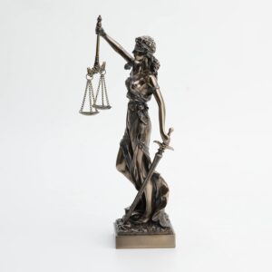 JFSM INC. Blind Lady Justice Statue Sculpture - Greek Roman Goddess of Justice