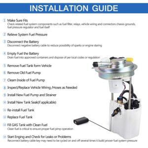 FAERSI Fuel Pump Assembly w/Sensor Replace# E3688M Compatible with 2006 2007 2008 Chevrolet Colorado & 2006-2008 GMC Canyon & 2007 2008 Isuzu i-290 & i-370 2.8L 2.9L 3.5L 3.7L 4-Door/2-Door