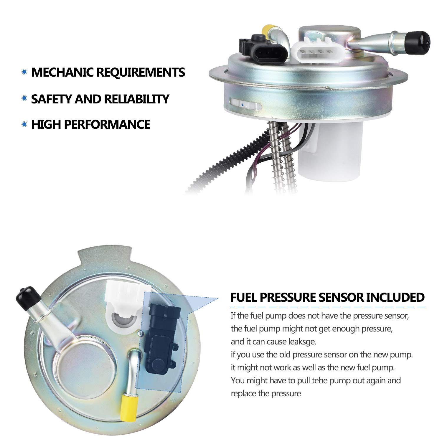 FAERSI Fuel Pump Assembly w/Sensor Replace# E3688M Compatible with 2006 2007 2008 Chevrolet Colorado & 2006-2008 GMC Canyon & 2007 2008 Isuzu i-290 & i-370 2.8L 2.9L 3.5L 3.7L 4-Door/2-Door