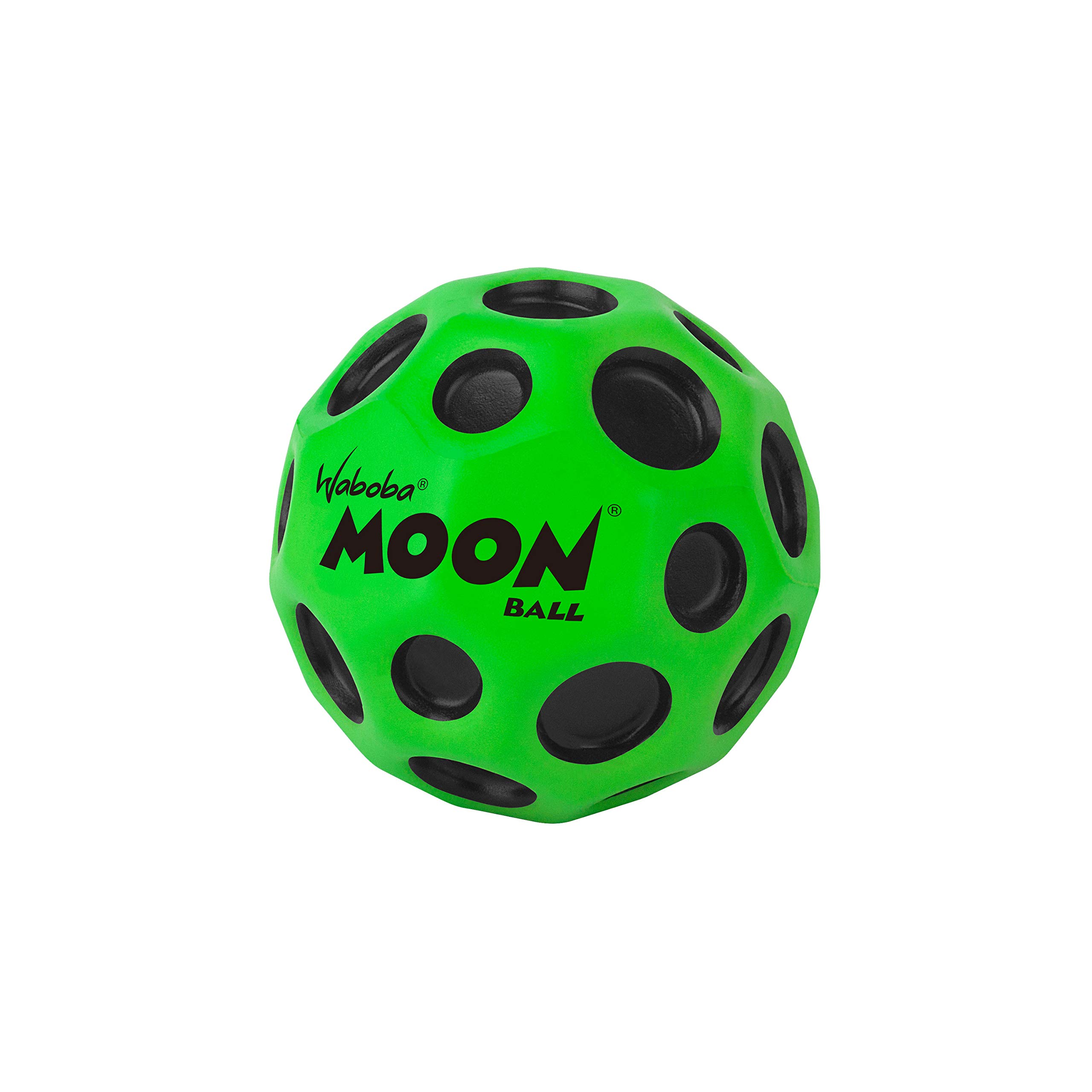 Waboba The Original Moon Ball - Hyper Bouncy Ball – Makes Pop Sound When Bounced - All Ages Extreme Bounce & Fun - Perfect for Active Play & Indoor or Outdoor Games - Green