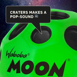 Waboba The Original Moon Ball - Hyper Bouncy Ball – Makes Pop Sound When Bounced - All Ages Extreme Bounce & Fun - Perfect for Active Play & Indoor or Outdoor Games - Green