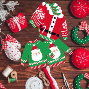 Ugly Sweater Party Decorations Ugly Christmas Cutouts Holiday Party Decor Ugly Sweater Shaped Paper DIY Cut-Outs