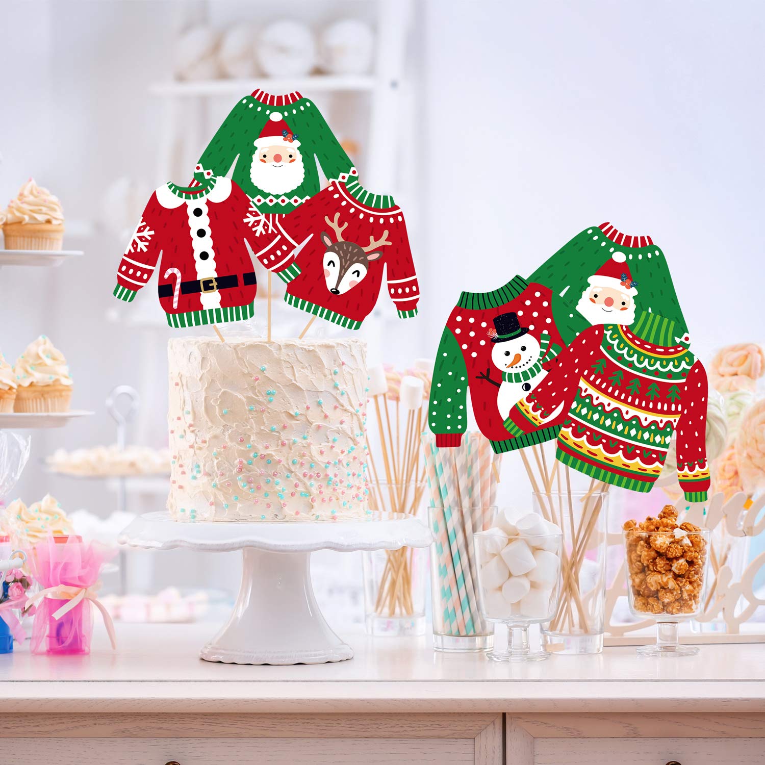 Ugly Sweater Party Decorations Ugly Christmas Cutouts Holiday Party Decor Ugly Sweater Shaped Paper DIY Cut-Outs