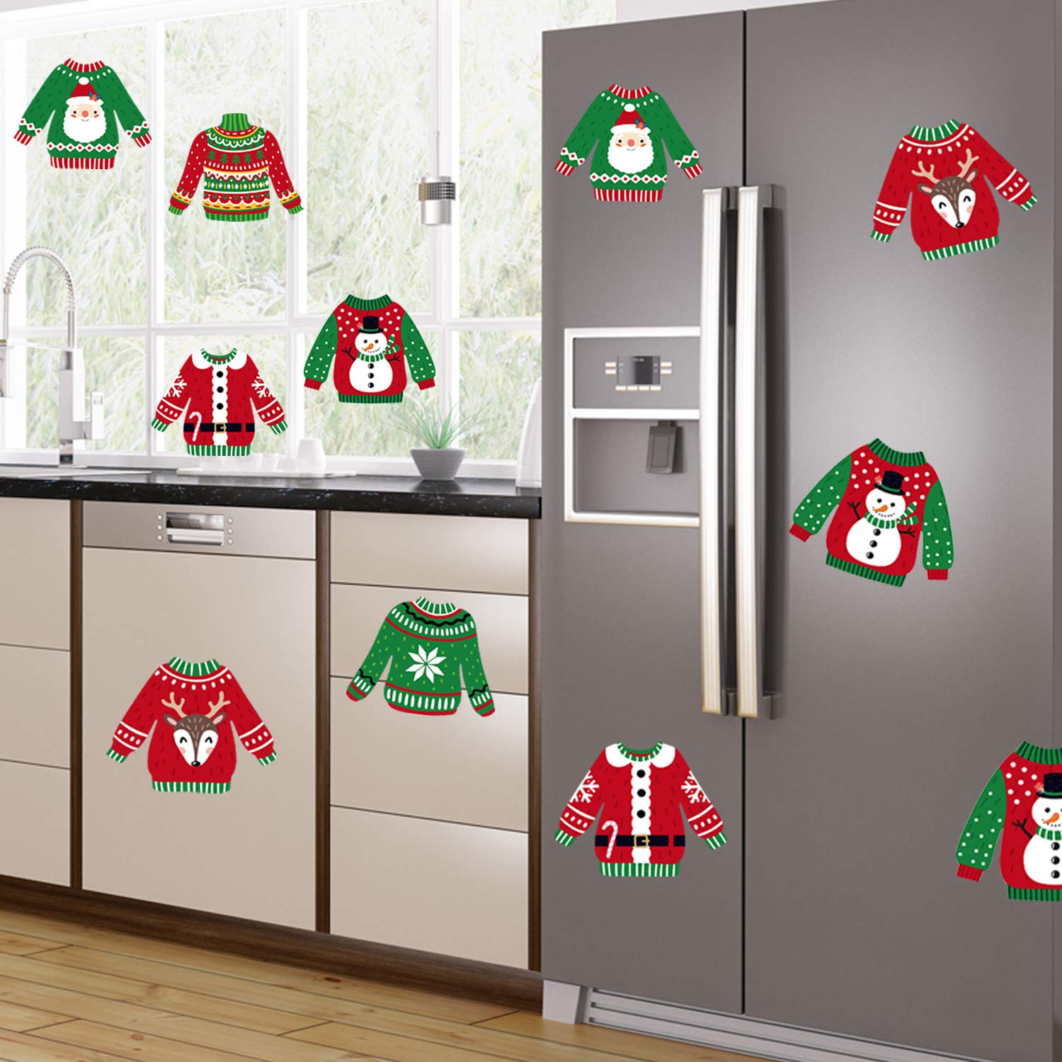 Ugly Sweater Party Decorations Ugly Christmas Cutouts Holiday Party Decor Ugly Sweater Shaped Paper DIY Cut-Outs