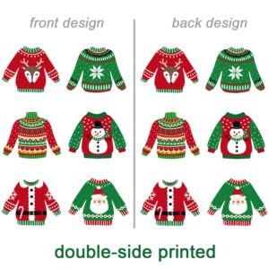 Ugly Sweater Party Decorations Ugly Christmas Cutouts Holiday Party Decor Ugly Sweater Shaped Paper DIY Cut-Outs