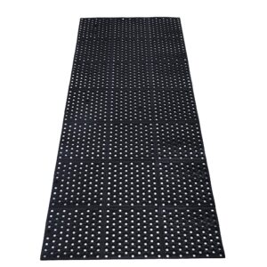 uyoyous rubber floor mat with drainage holes 83"x35" commercial grade grease resistant anti-fatigue rubber floor mat with non-slip backing heavy duty floor mat for industrial kitchen