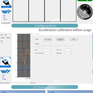 WitMotion WT61C-TTL High-Accuracy Accelerometer Sensor, 6-Axis Acceleration(+-16g)+Gyro+Angle (XY 0.05° Accuracy) with Kalman Filtering, MPU6050 AHRS IMU (Unaffected by Magnetic Field), for Arduino