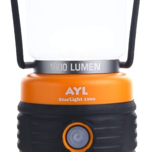 AYL LED Camping Lantern, Battery Powered LED 1800LM, 4 Camping Lights Modes, Perfect Lantern Flashlight for Hurricane, Emergency Light, Storm, Power Outages, Survival Kits, Hiking, Fishing, Tent, Home