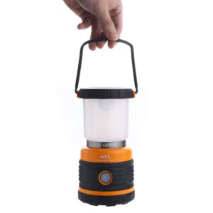 AYL LED Camping Lantern, Battery Powered LED 1800LM, 4 Camping Lights Modes, Perfect Lantern Flashlight for Hurricane, Emergency Light, Storm, Power Outages, Survival Kits, Hiking, Fishing, Tent, Home