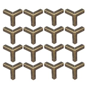 uxcell metal box corner protectors edge guard protector 33x33x33mm bronze tone 16pcs