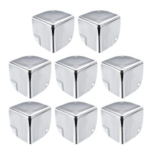 uxcell metal box corner protectors box edge guard protector 50 x 50 x 50mm silver tone 8pcs for table corners and desk corners