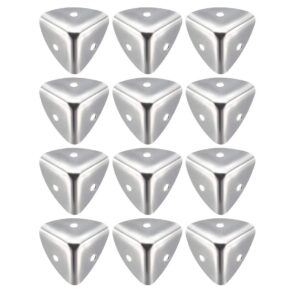 uxcell metal box corner protectors edge guard protector 25 x 25 x 25mm silver tone 12pcs for table corners and desk corners