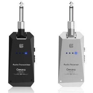 getaria wireless guitar transmitter receiver set 5.8gh guitar system 4 channels for electric bass cordless amplifier guitar cable jack