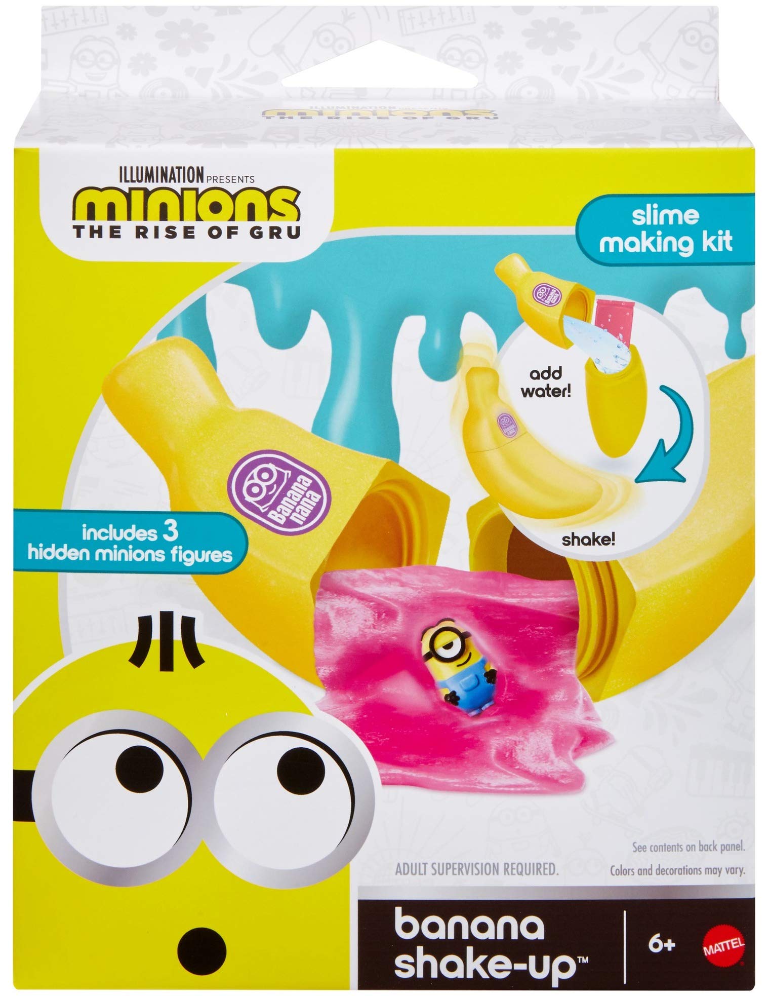 Minions: RoseArt Banana Slime Maker Kit, DIY Sliming Toy with Hidden Minion Mini Figure, Crafting Gift for Kids 6 to 10 Years and Older