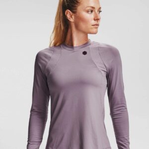Under Armour Women's Rush Long Sleeve Workout T-Shirt , Slate Purple (585)/Iridescent , Large