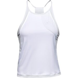 under armour qualifier iso-chill running tank top, white (100)/reflective, large