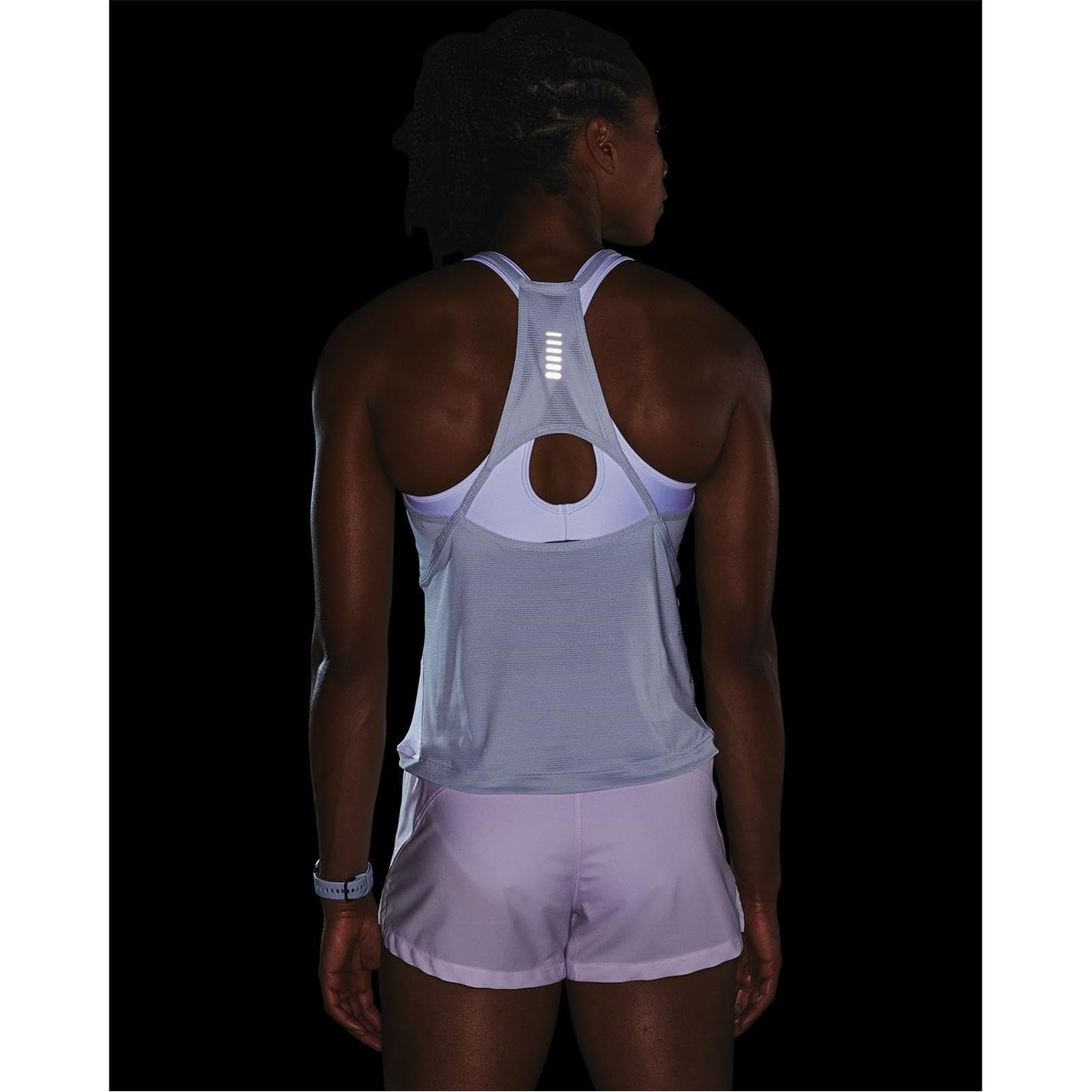 Under Armour Qualifier Iso-chill Running Tank Top, White (100)/Reflective, Large