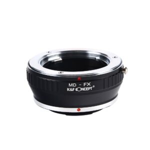 K&F Concept Lens Adapter - fits FUJIFILM - X (FX) Mount Cameras for Minolta MD Mount Lenses + Lens Cleaning Cloth