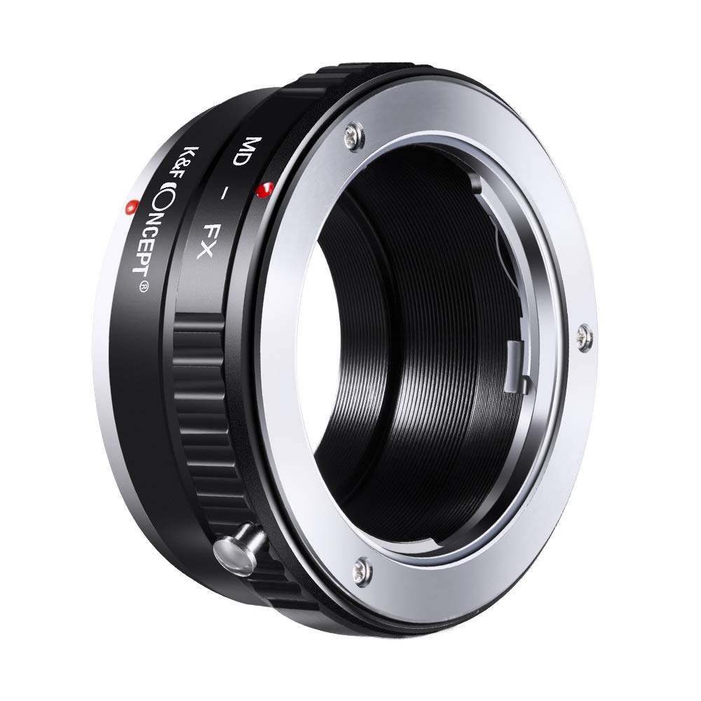 K&F Concept Lens Adapter - fits FUJIFILM - X (FX) Mount Cameras for Minolta MD Mount Lenses + Lens Cleaning Cloth