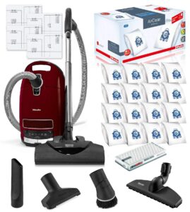 miele complete c3 softcarpet hepa canister vacuum cleaner with seb228 softcarpet powerhead bundle - includes miele performance pack 16 type gn airclean genuine filterbags + genuine ah50 hepa filter