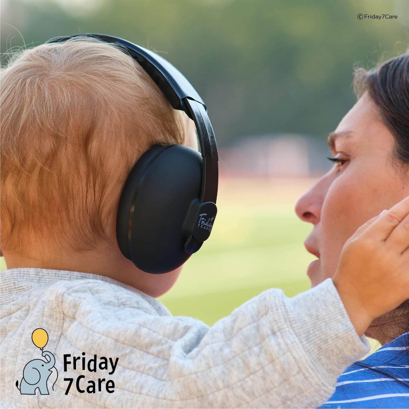 Friday 7Care Baby Headphones - Baby Ear Protection | Baby Noise Cancelling Headphones for Ages 0-24 Months, Black