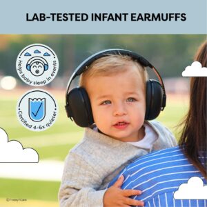 Friday 7Care Baby Headphones - Baby Ear Protection | Baby Noise Cancelling Headphones for Ages 0-24 Months, Black