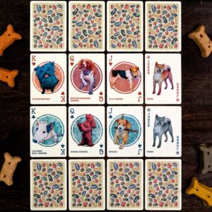 Dogs & Puppies Playing Cards - 100+ Dog & Puppy Illustrations, Two Decks of Assorted Breeds - Pictures of Pets for Animal Lovers - Family Games, Hobbies, & Collections - Cute Pet Themed Collectibles