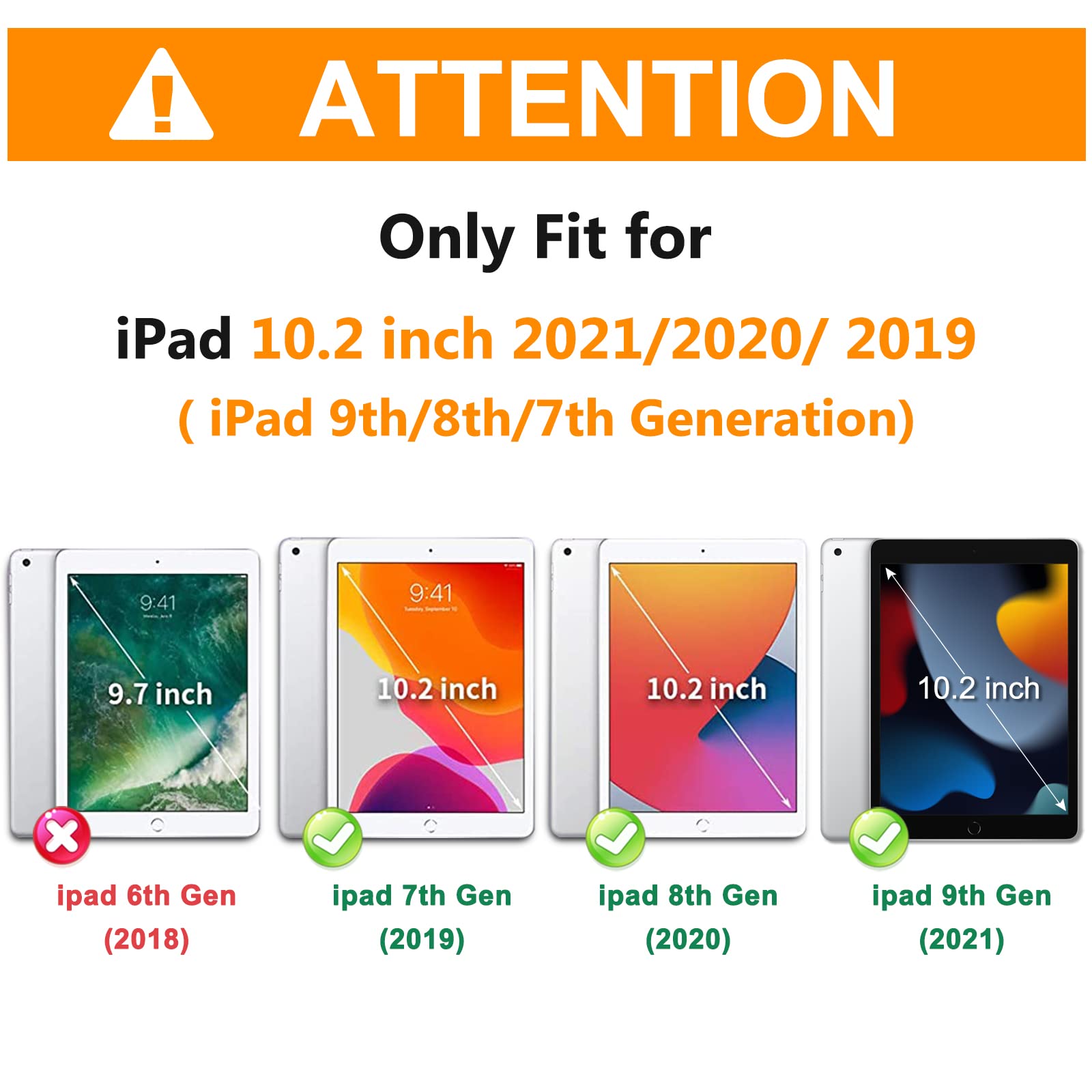 BRAECN iPad Case 9th/8th/7th Generation, 10.2 Inch iPad Case with Hand Strap, Dropproof Kids Case with Kickstand, Shoulder Strap, Pencil Holder, Pencil Cap Holder for 2021/2020/2019 10.2" iPad(Green)