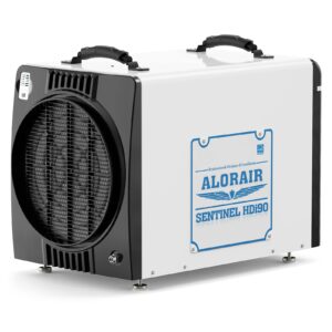 alorair duct-able version basement/crawl space dehumidifiers 198 ppd commercial industrial dehumidifier with pump & drain hose, energy star listed, auto defrosting, 5 years warranty, whole homes