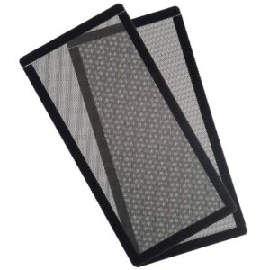 cm computer case fan dust filter pc mesh filter cover grills with magnetic frame, black color (240 x 120 mm (2 pcs))
