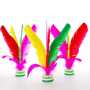 jianzi 3 pack chinese jianzi kick shuttlecock colorful feather foot sports outdoor toy game