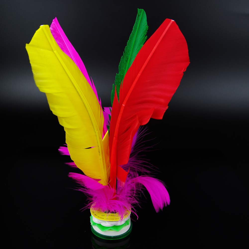 Jianzi 3 Pack Chinese Jianzi Kick Shuttlecock Colorful Feather Foot Sports Outdoor Toy Game