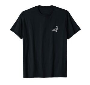 pigeon bird badge patch line art icon outline gift t-shirt