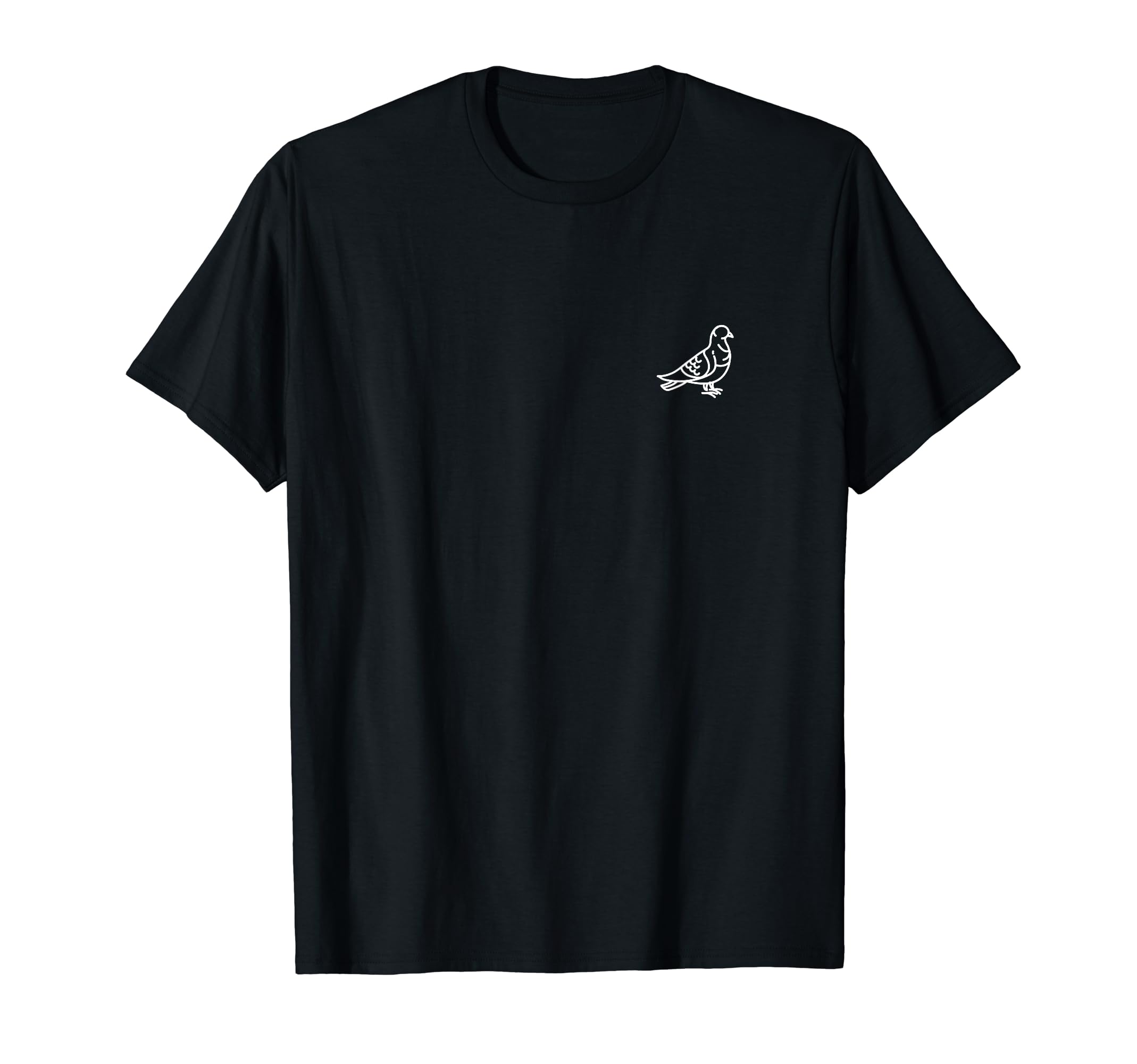 Pigeon Bird Badge Patch Line Art Icon Outline Gift T-Shirt