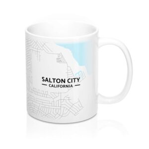 hometown bias salton city, california ca map mug (11 oz)