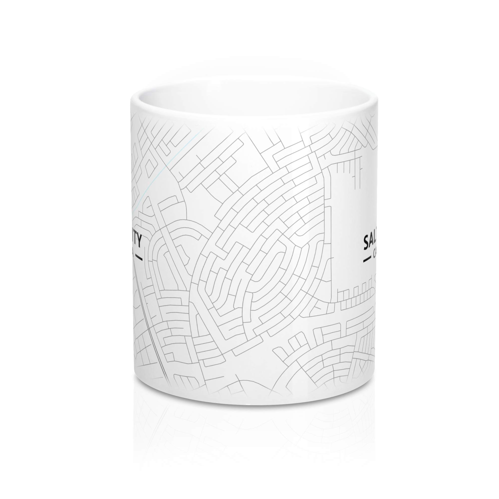 Hometown Bias Salton City, California CA Map Mug (11 oz)