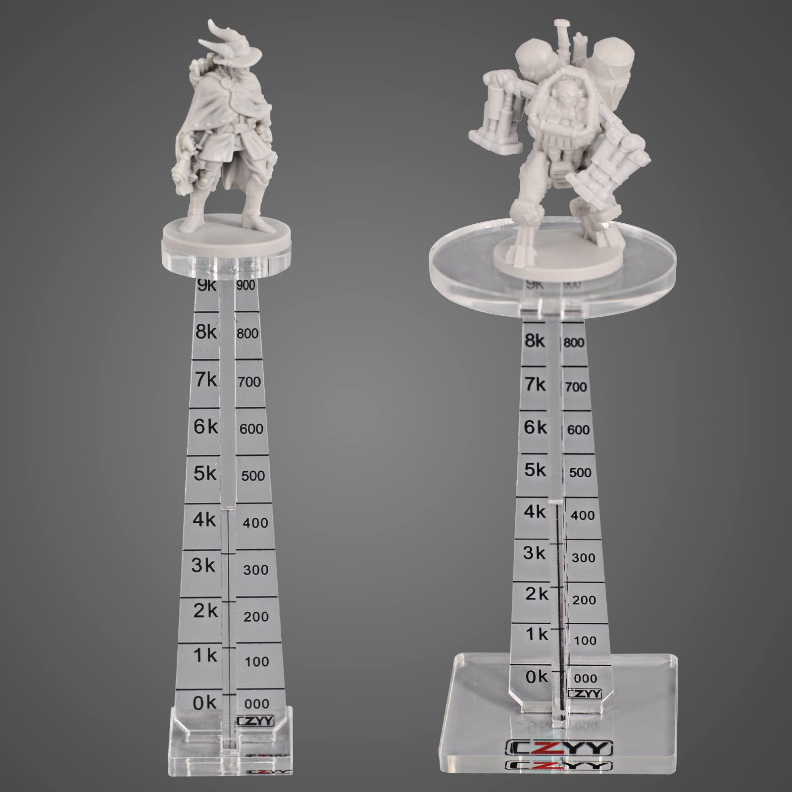 DND Flying Miniatures Combat Riser (Set of 2) Acrylic Laser Cut Flight Stand Terrain from 0 to 9999 ft Perfect for Dungeons and Dragons, Warhammer, D&D and Tabletop RPG