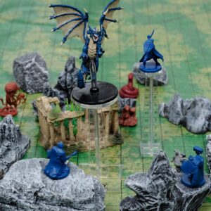 DND Flying Miniatures Combat Riser (Set of 2) Acrylic Laser Cut Flight Stand Terrain from 0 to 9999 ft Perfect for Dungeons and Dragons, Warhammer, D&D and Tabletop RPG